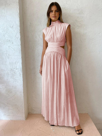 Scoop Neck Cutout Maxi Dress