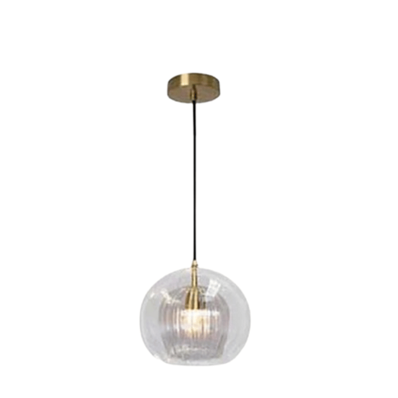 Sleek Metal Glass Hanging Light - Pexav
