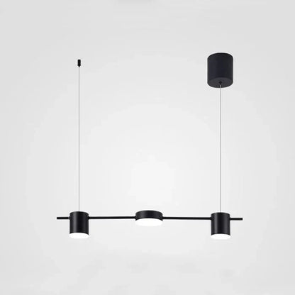 Modern Aluminium Pendant Lamp - AuraDrum-Gold-3-White-Nora Luxe
