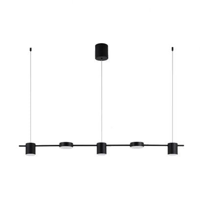 Modern Aluminium Pendant Lamp - AuraDrum-Gold-3-White-Nora Luxe