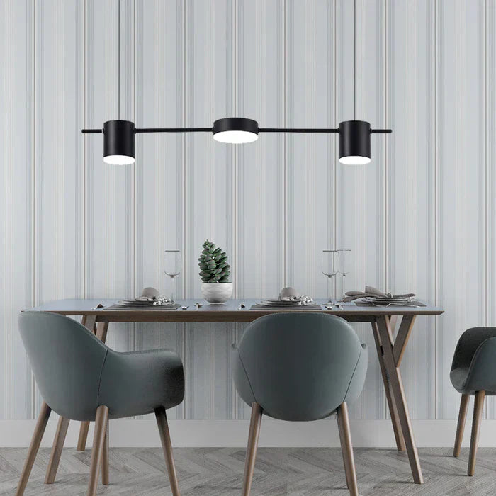 Modern Aluminium Pendant Lamp - AuraDrum-Gold-3-White-Nora Luxe