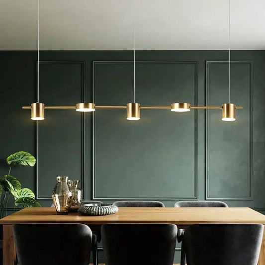 Sleek Metal Hanging Light AuraDrum - Pexav
