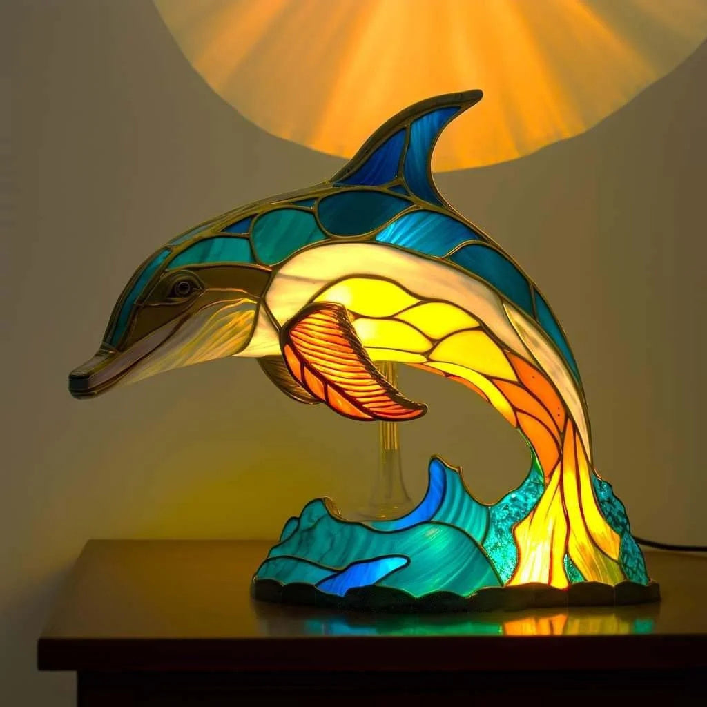 Modern Art Lamp - LumiAura-Dolphin-5.91 inches-Nora Luxe