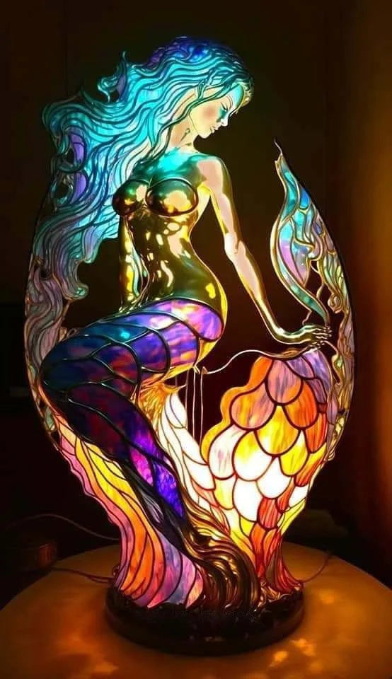 Modern Art Lamp - LumiAura-Mermaid-5.91 inches-Nora Luxe