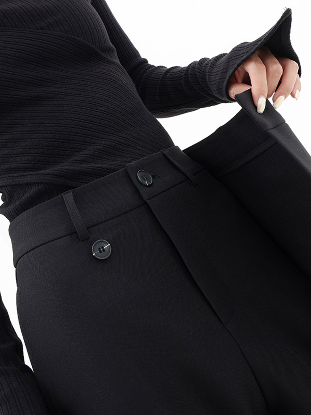 Modern Baggy Ladies Trousers - Emma-Black-S-Nora Luxe