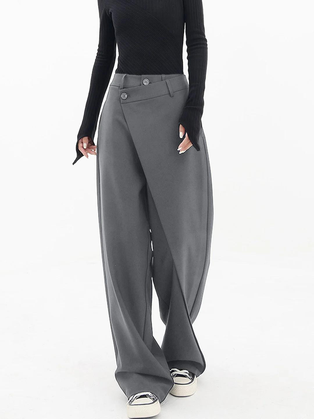 Modern Baggy Ladies Trousers - Emma-Gray-S-Nora Luxe