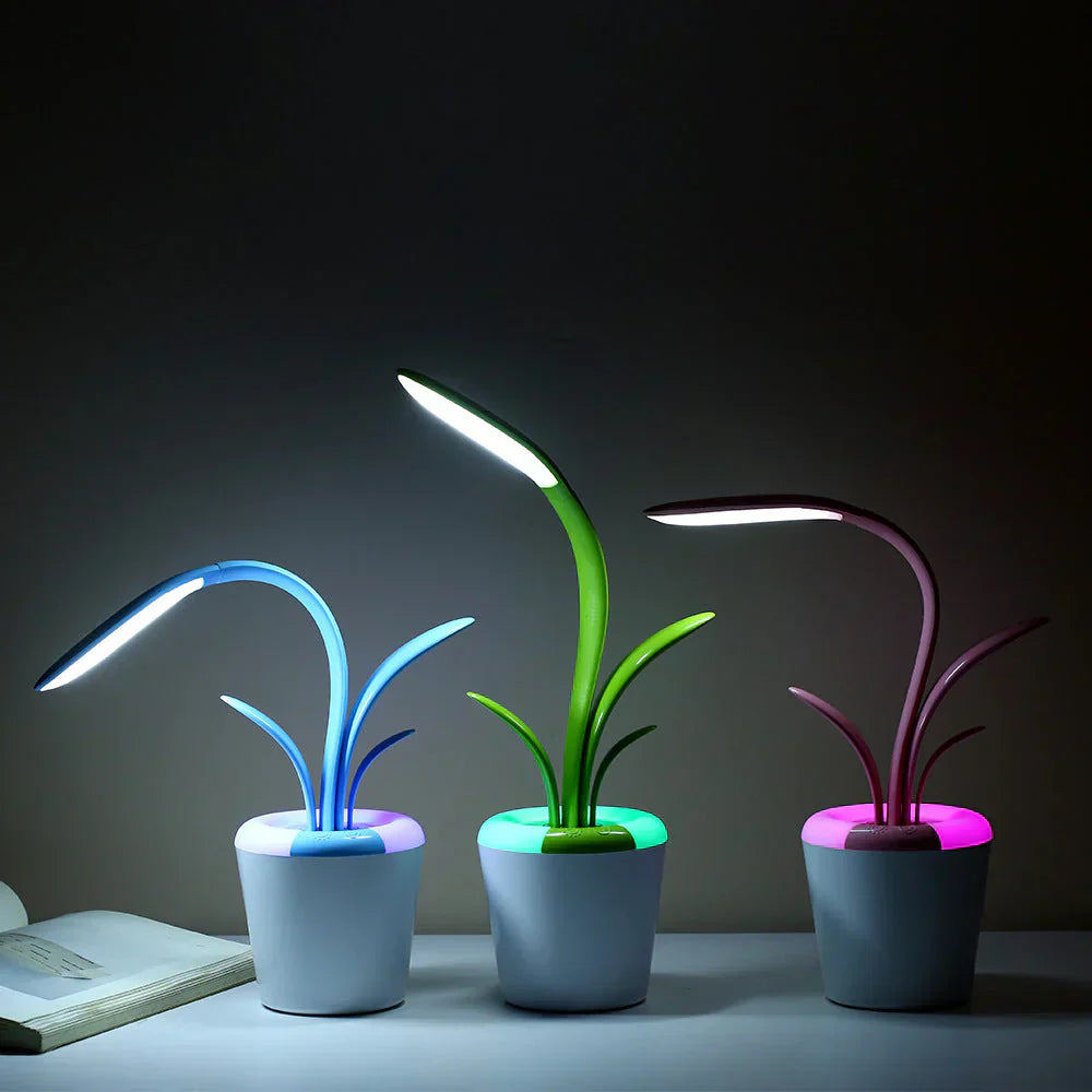 Modern Desk Lamp - LuminaFlex-Blue-Nora Luxe
