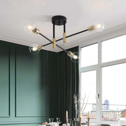 Modern LED Ceiling Light - Lumière Royale-Clear Bulb - Warm Light-4 lamps-Nora Luxe