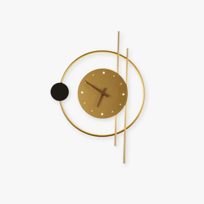 Modern LED wall clock lamp - Chronos-Gold-Nora Luxe