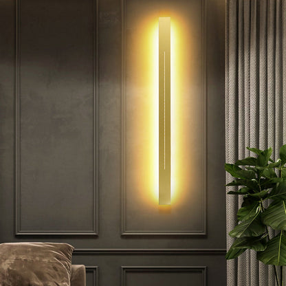 Modern LED Wall Lamp - LumièreGold-Black-L 23.62 in-Warm White-Nora Luxe