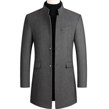 Modern Long Men's Coat - Alexander-Gray-M-Nora Luxe