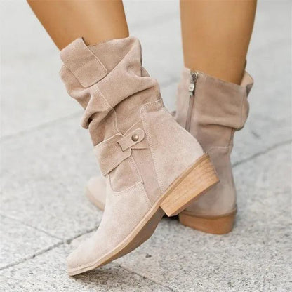 Stylish Ankle Suede Boots - Nova - Pexav