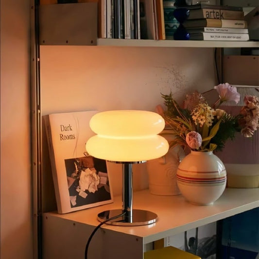 Sleek Glass Desk Lamp Simple Chic Style - Pexav