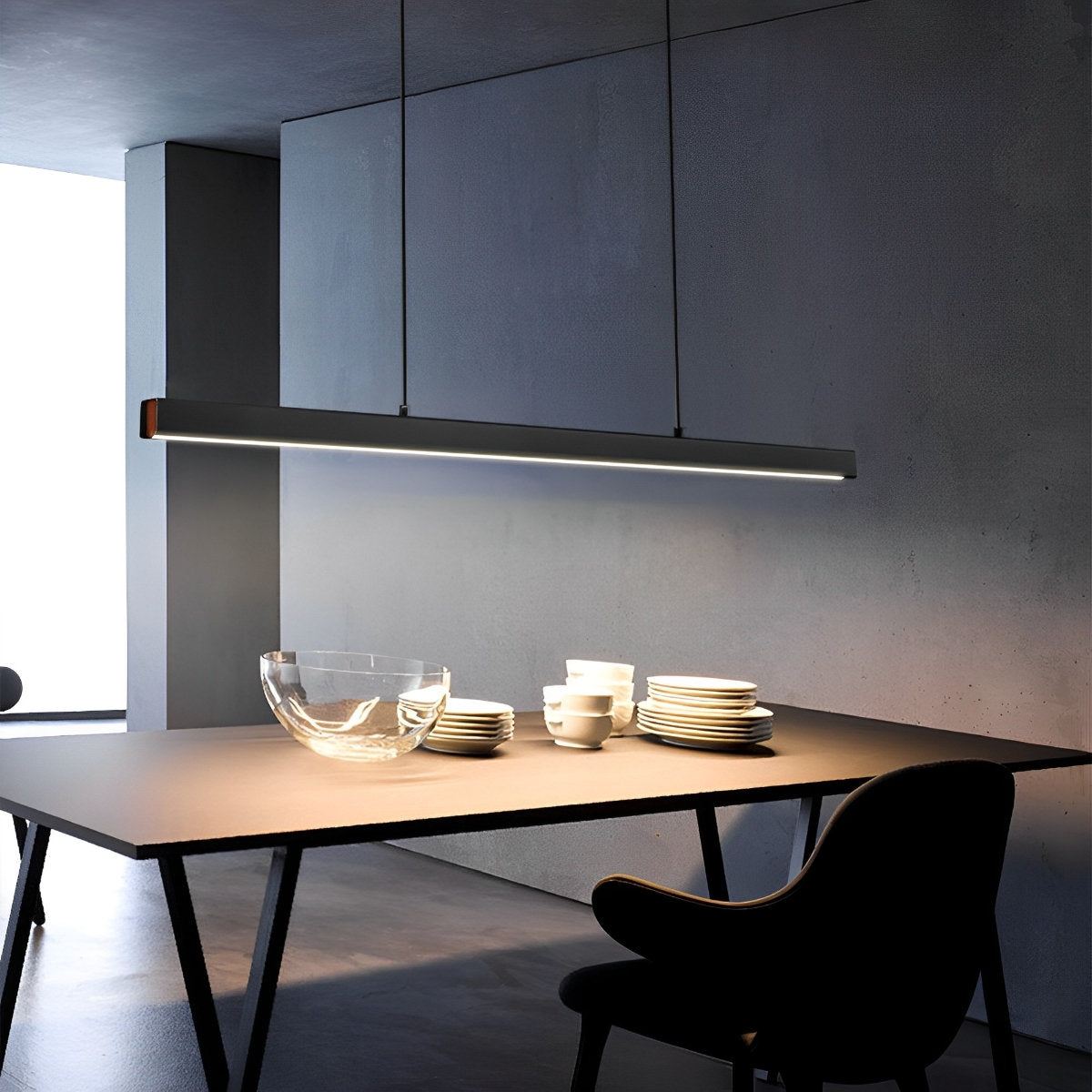 Slim Contemporary LED Pendant Lighting Bar
