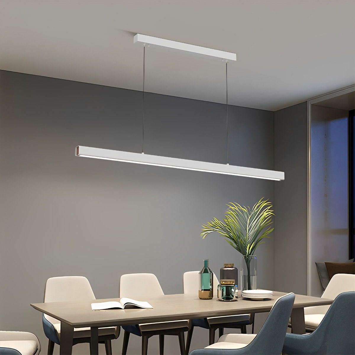 Slim Contemporary LED Pendant Lighting Bar
