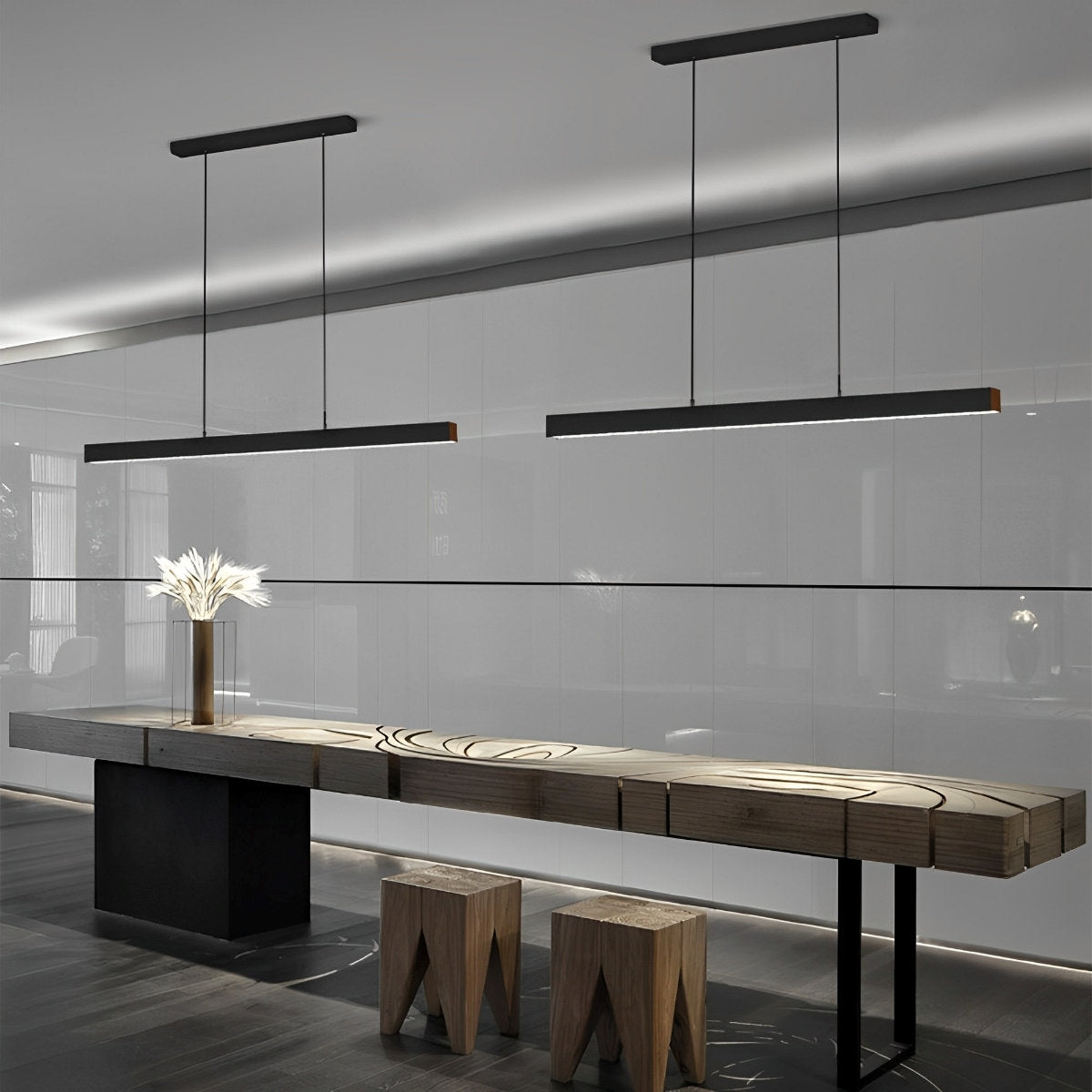 Slim Contemporary LED Pendant Lighting Bar
