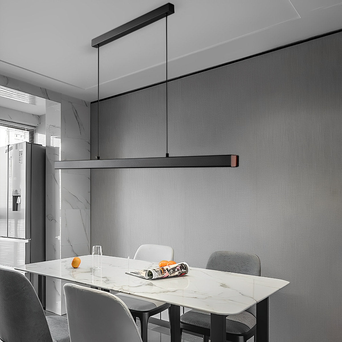 Slim Contemporary LED Pendant Lighting Bar