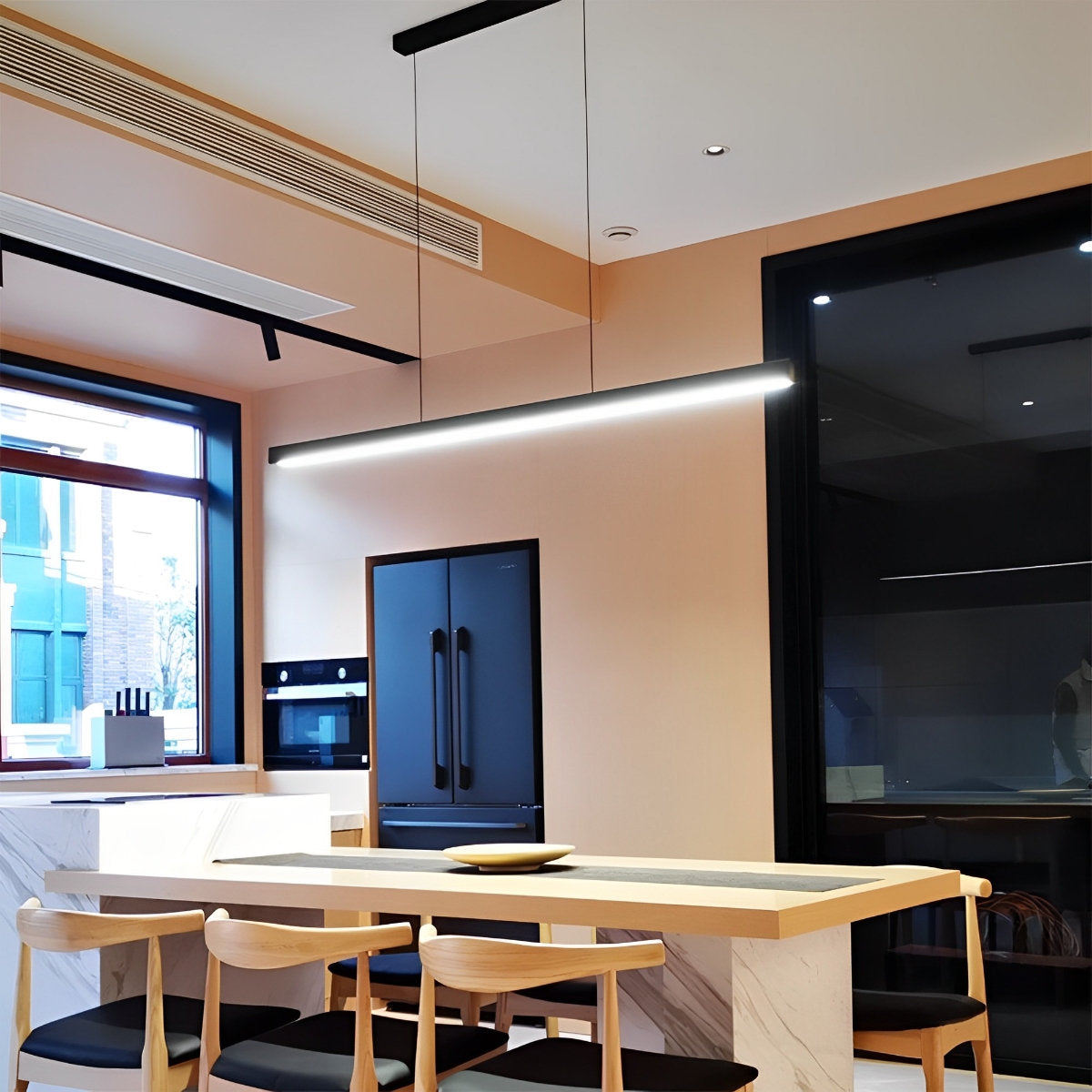 Slim Contemporary LED Pendant Lighting Bar