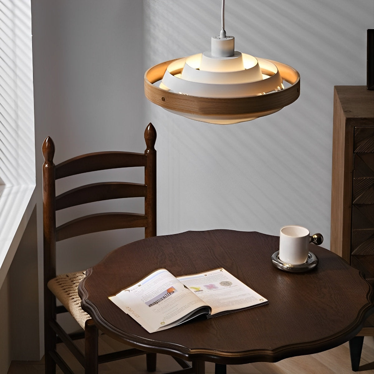 Sleek Simple Hanging Shade Pendant Light
