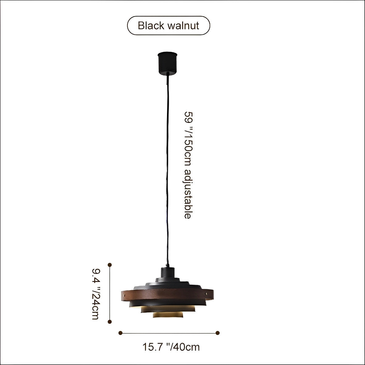 Sleek Simple Hanging Shade Pendant Light
