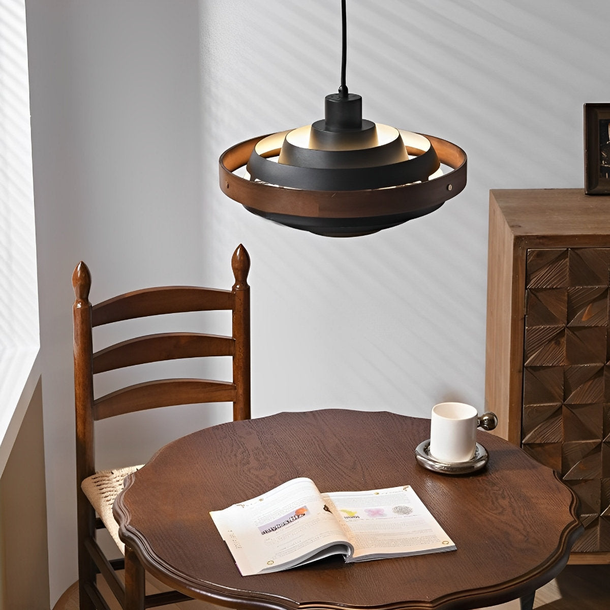 Sleek Simple Hanging Shade Pendant Light