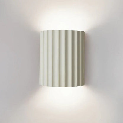 Modern Fluted Wall Light in Colourful Ribbed Resin Design