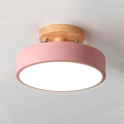 Modern Round LED Ceiling Light - Nova-Pink-Nora Luxe