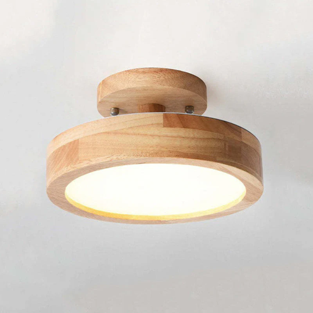 Modern Round LED Ceiling Light - Nova-Wood-Nora Luxe