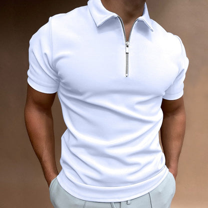 Stylish Zipped Fit Men's Polo Shirt - Pexav