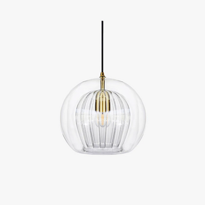 Modern Spherical LED Pendant Light - Aurora Sphere-Amber-5.91 inches-Nora Luxe