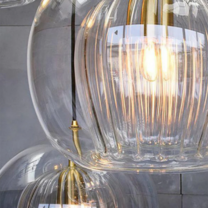 Modern Spherical LED Pendant Light - Aurora Sphere-Amber-5.91 inches-Nora Luxe