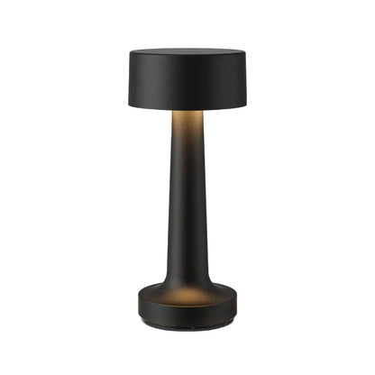 Modern Table Lamp - SleekGlow-Black/Cylinder-Nora Luxe