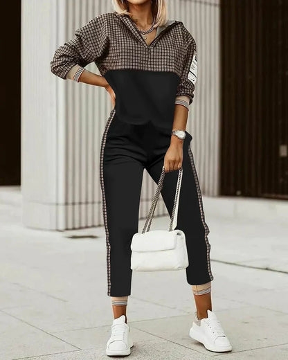 Modern Tracksuit Set - Mira-Black/Brown-XS-Nora Luxe