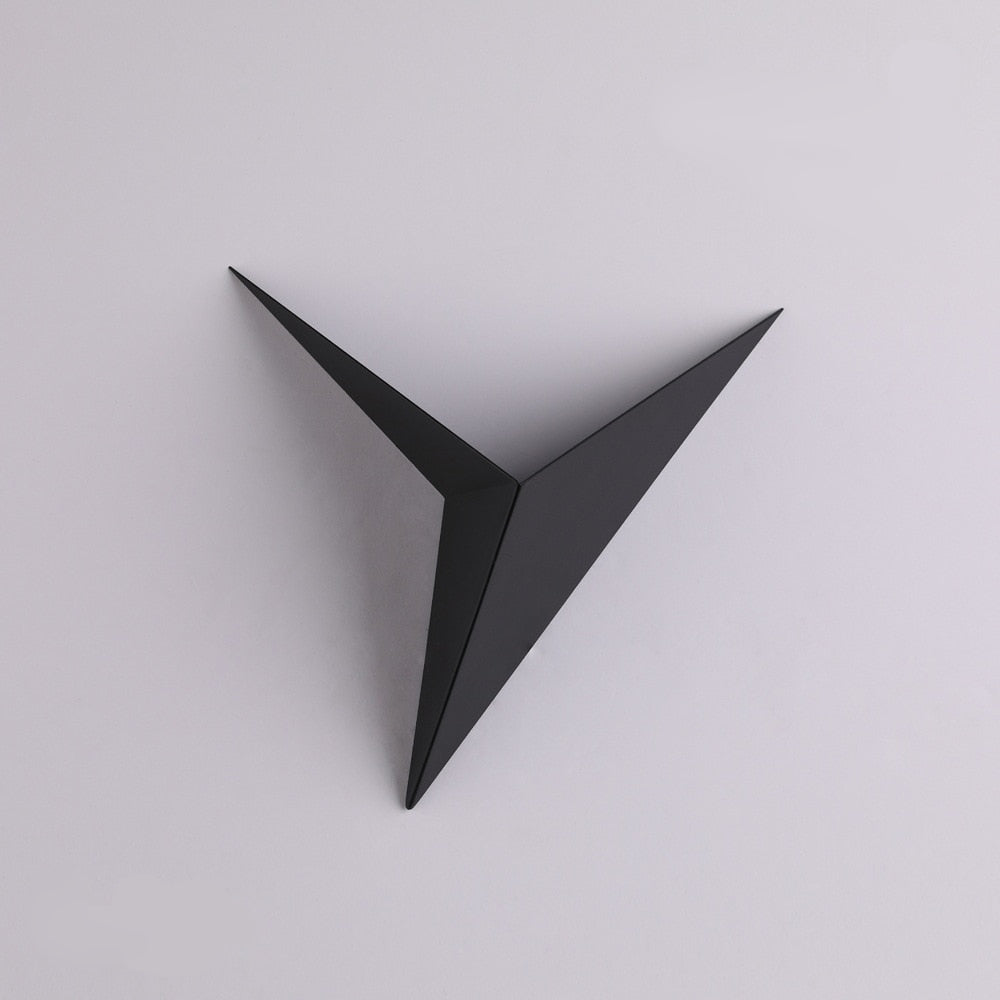 Modern Triangular Wall Lamp - TrigoLux-Black-Cool White-Nora Luxe