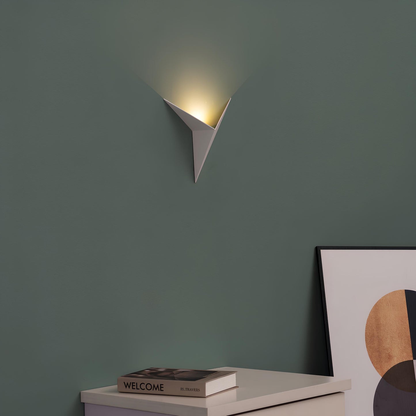 Modern Triangular Wall Lamp - TrigoLux-White-Warm Wit-Nora Luxe