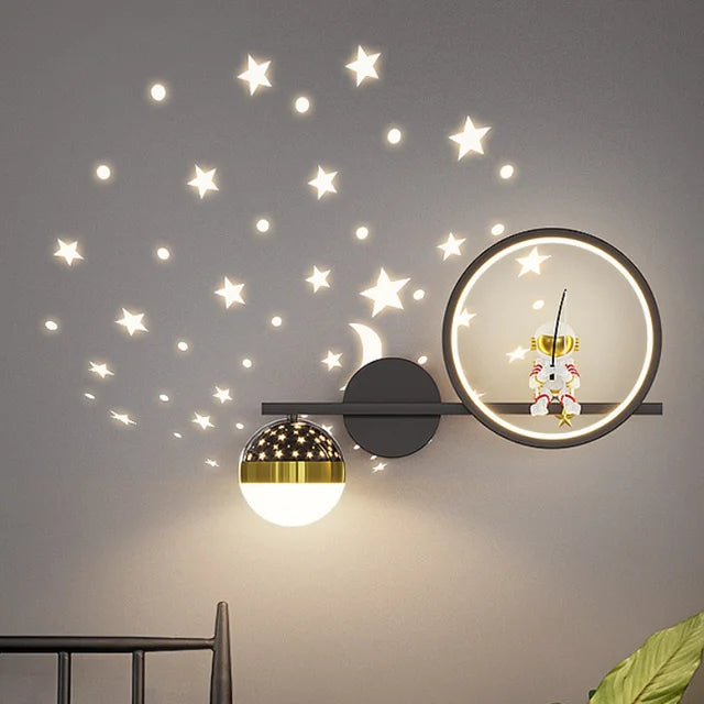 Modern Wall Lamp for Children's Rooms - TinyGlow-Black links-Three colors-Nora Luxe