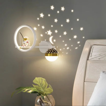 Modern Wall Lamp for Children's Rooms - TinyGlow-White right-Three colors-Nora Luxe
