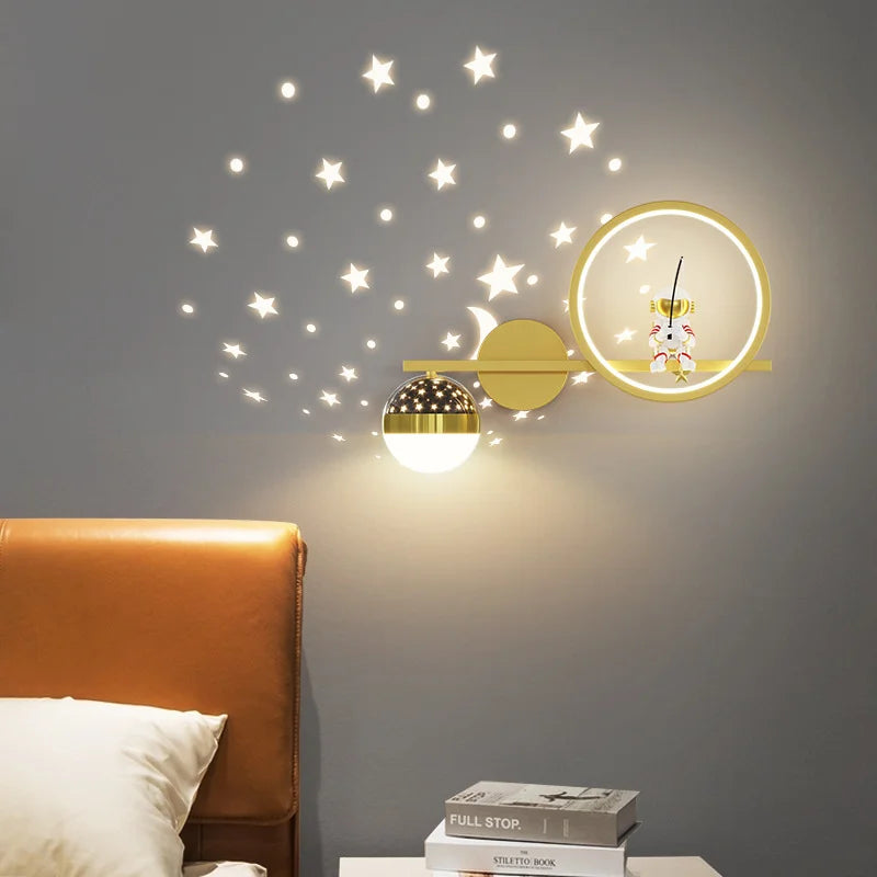 Modern Wall Lamp for Children's Rooms - TinyGlow-White right-Three colors-Nora Luxe