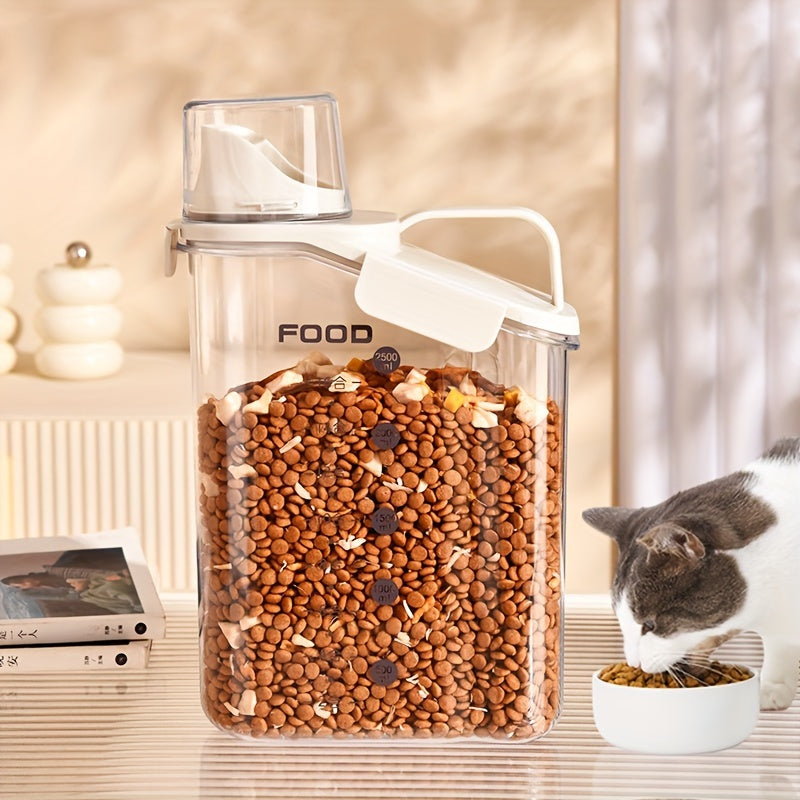 Moisture-Proof Pet Food Container with Measuring Cup - FreshBite-95 fl oz-Nora Luxe