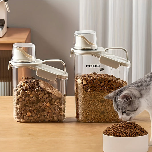 Airtight Pet Food Storage with Measuring Cup - Pexav
