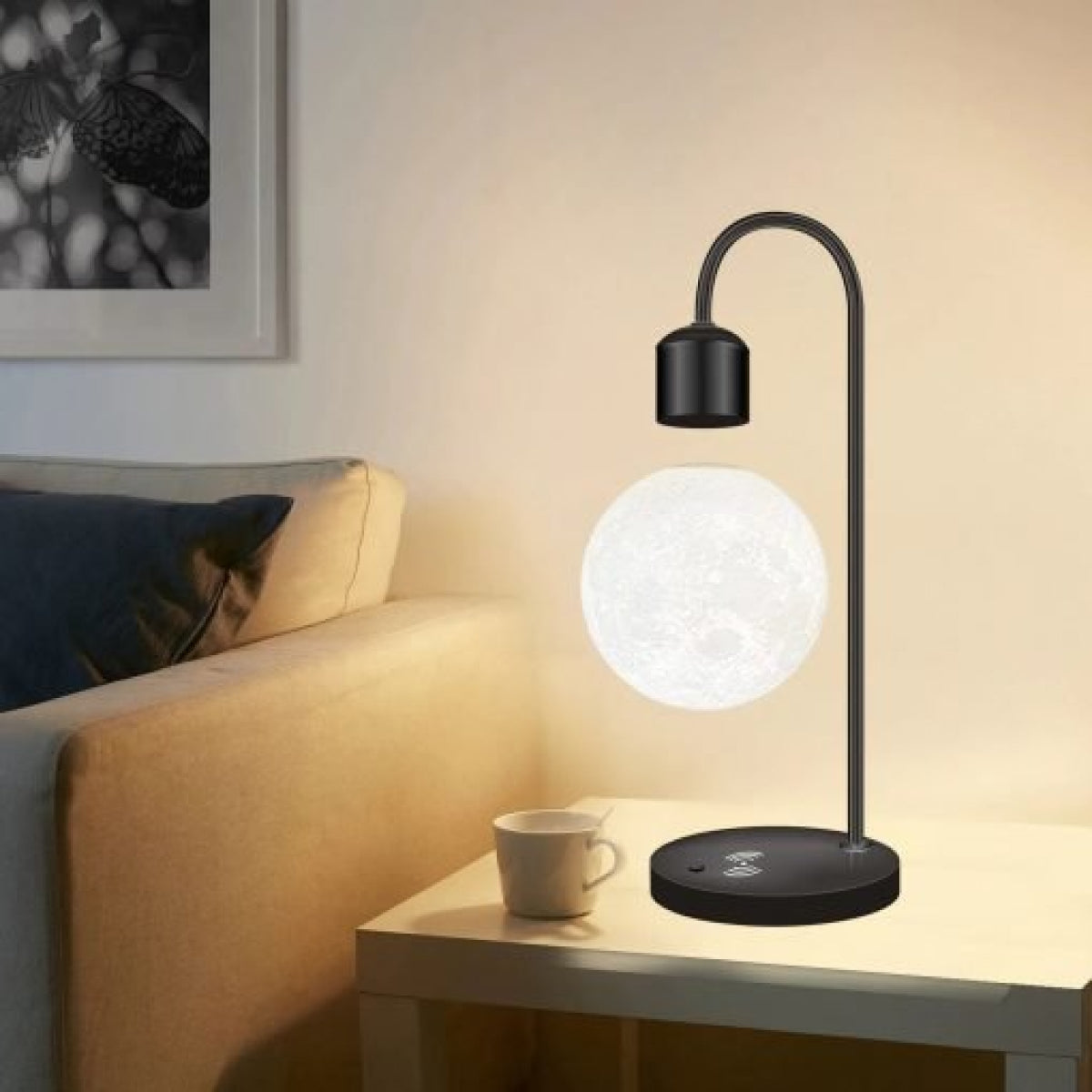 Floating Glow Moon Light - Wireless Charging Lamp - Pexav