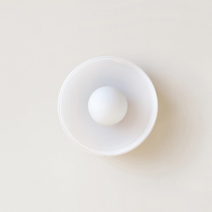 Morandi Glass Disc Orb Wall Light for Modern Interiors
