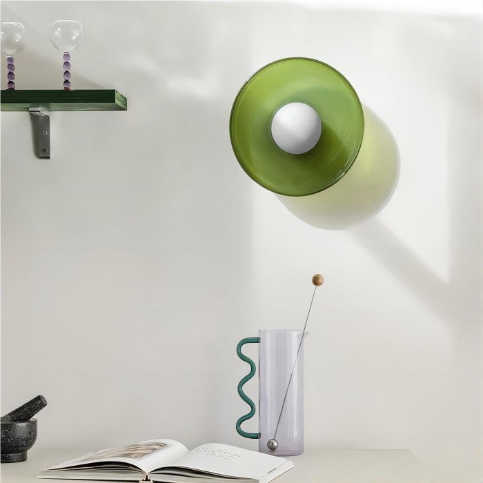 Stylish Glass Sphere Wall Lamp for Contemporary Homes - Pexav
