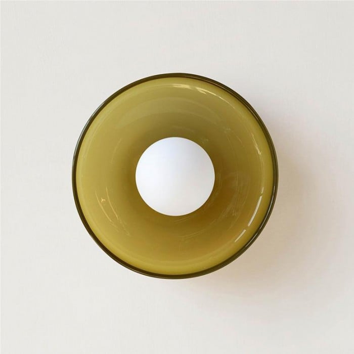 Morandi Glass Disc Orb Wall Light for Modern Interiors