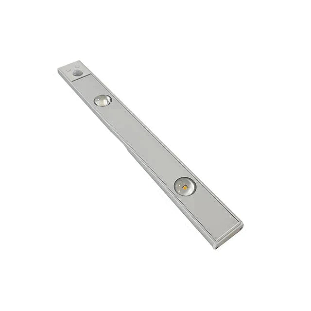 Rectangular LED light bar with three visible lights on a white background