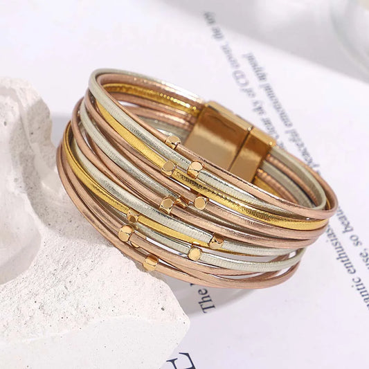 Colourful Layered Wrap Women's Bracelet - Pexav