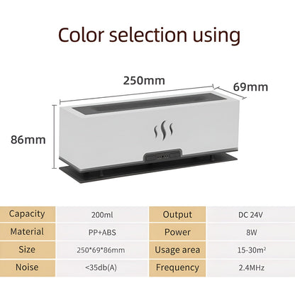 Multifunctional Aroma Humidifier - GlowFlame-Light wood grain-Nora Luxe