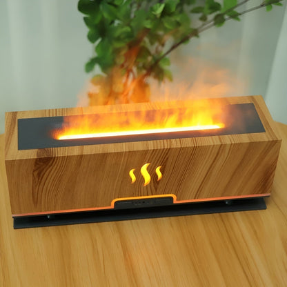 Multifunctional Aroma Humidifier - GlowFlame-Light wood grain-Nora Luxe