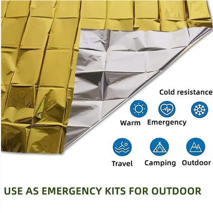 Multifunctional Emergency Blanket and Insulation Blanket - ThermaShield Poncho-Silver A-Nora Luxe