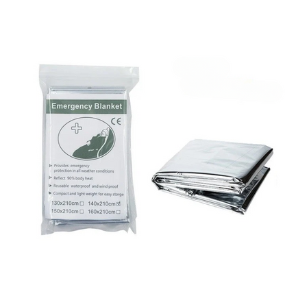 Multifunctional Emergency Blanket and Insulation Blanket - ThermaShield Poncho-Silver A-Nora Luxe